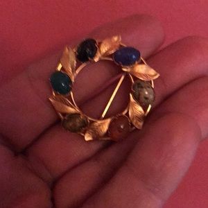 Beautiful scarab gold pin